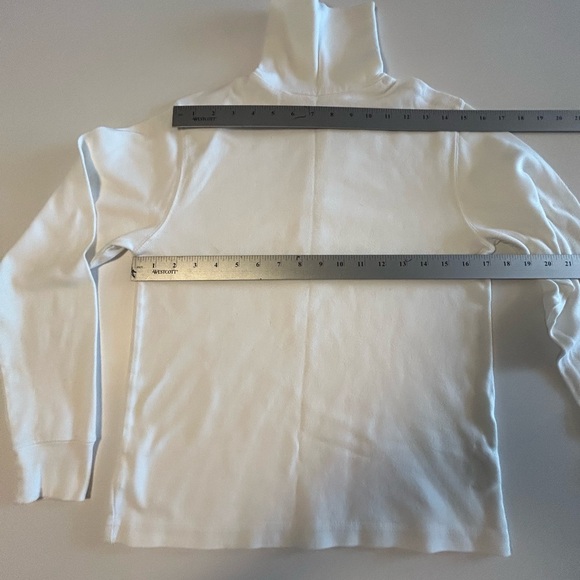 White Cotton Turtleneck by Meister Sport Knits, Long Sleeve, Sz S - Picture 9 of 10